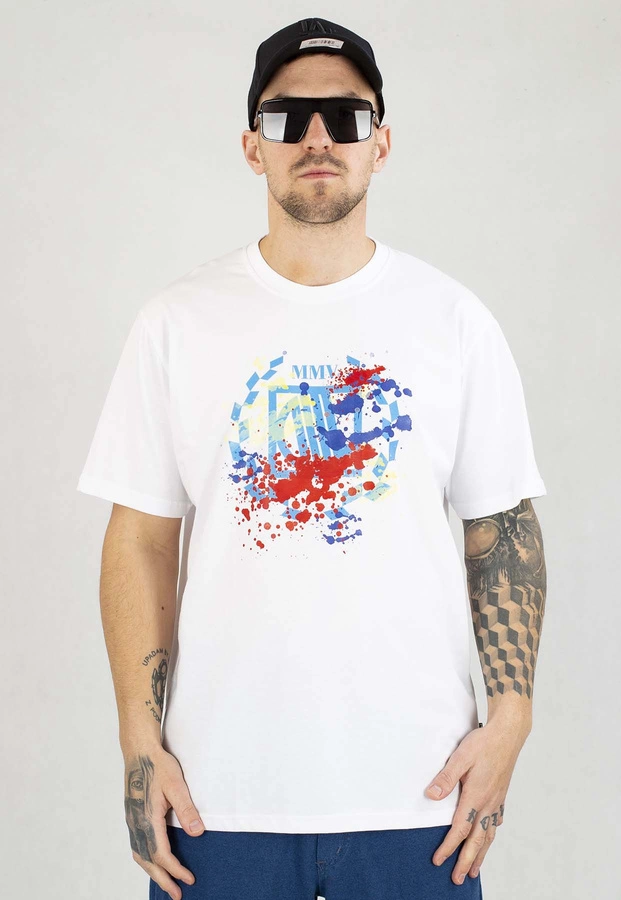 T-shirt Diil Splash biało niebieski