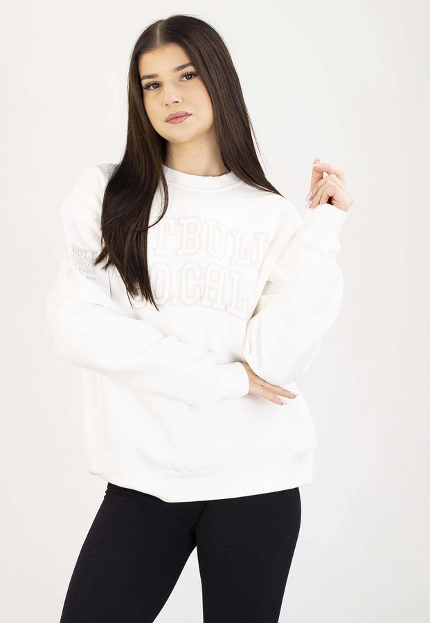 Bluza Pit Bull Bez Kaptura Oversize Fiora white
