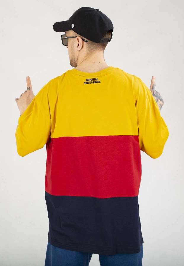 T-shirt Mass Zone żółto czerwono granatowy