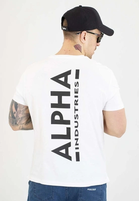 T-shirt Alpha Industries Back Print 128507 biały