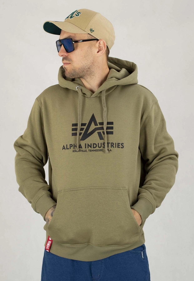 Bluza Alpha Industries Z Kapturem Basic 178312 oliwkowa