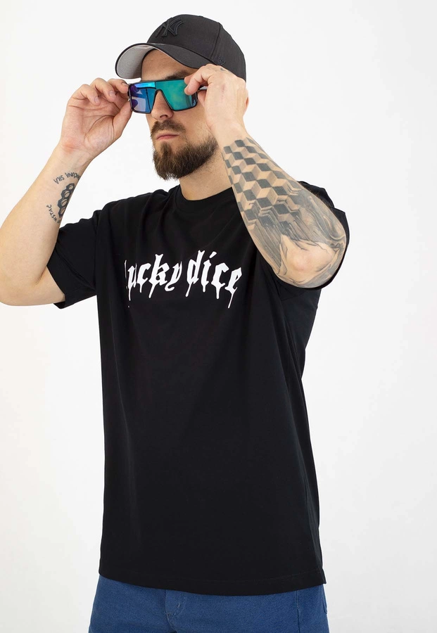 T-shirt Lucky Dice Baggy LD Melt czarno biały