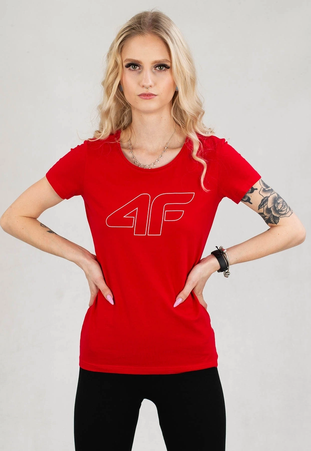 T-Shirt 4F TSD353 czerwony