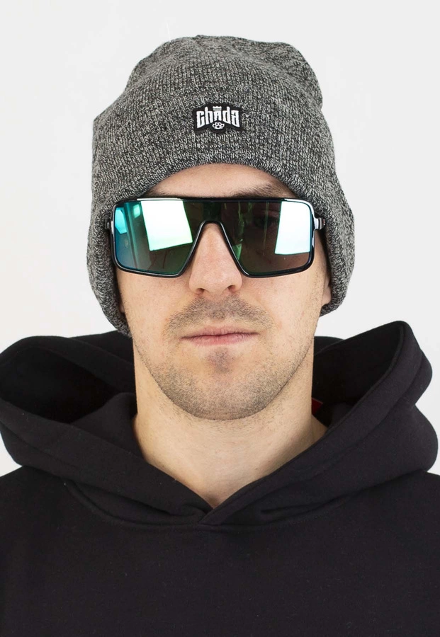 Czapka Zimowa Chada Wywijana Kastet Logo grafitowa