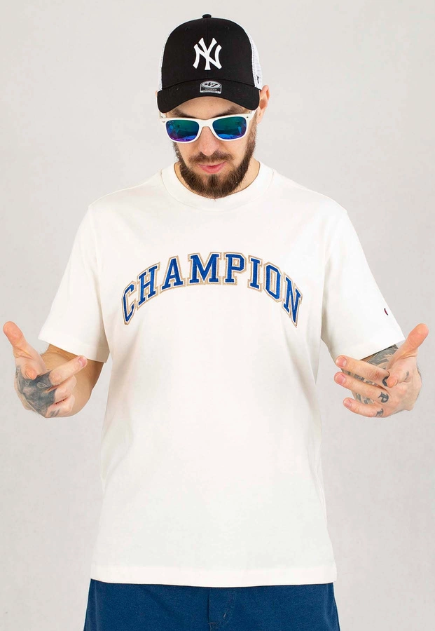 T-shirt Champion 219180 beżowy