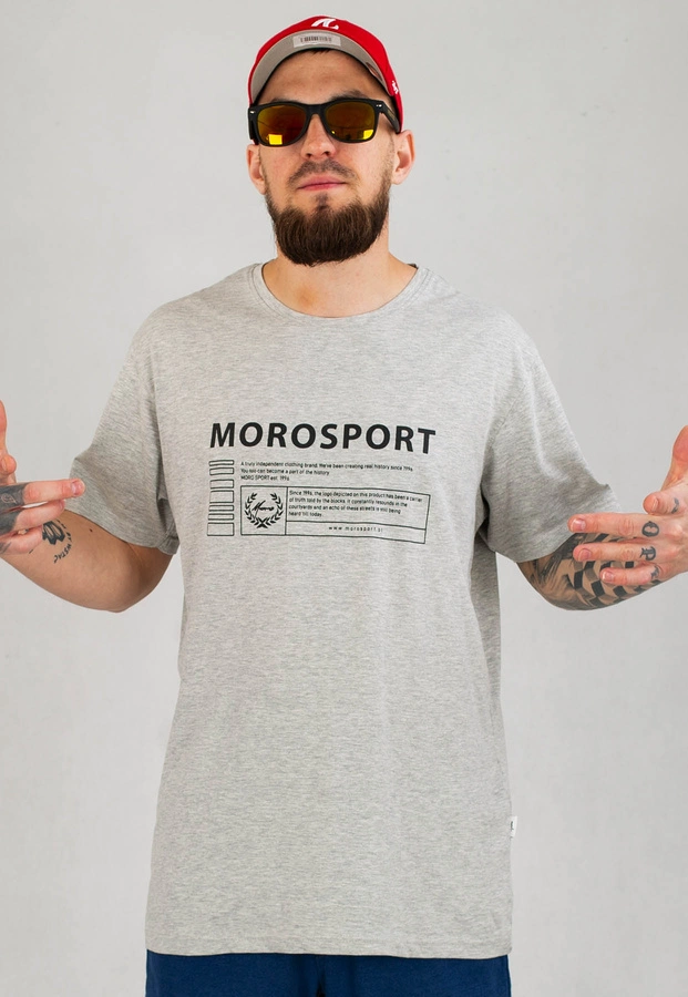 T-shirt Moro Sport Moro Rectangle Dark jasno szary