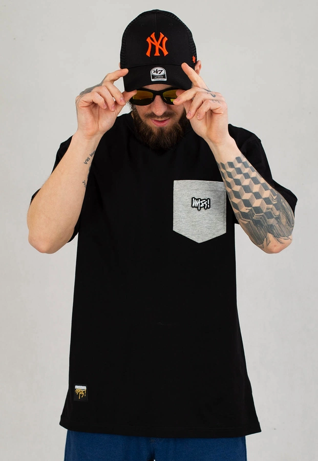 T-shirt Mass Signature Patch Pocket czarny