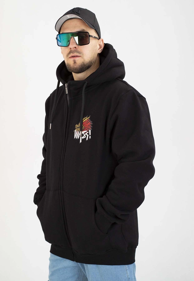 Bluza Mass Z Kapturem ZIP Dragon czarna