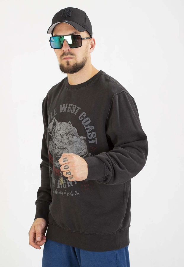 Bluza Pit Bull Bez Kaptura Strenght & Respect washed dark graphite