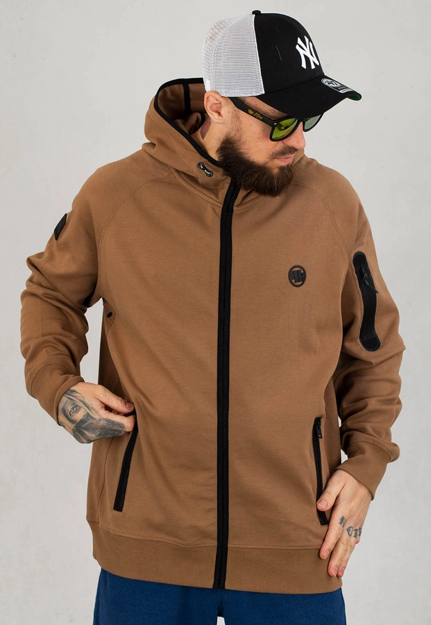 Bluza Pit Bull Hooded Zip Hermes brązowa