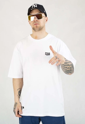 T-shirt Mass Signature Patch biały