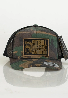 Czapka Snapback Pit Bull Mesh Blood Dog Camo Trucker moro