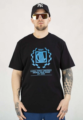 T-shirt Diil Laur czarno niebieski