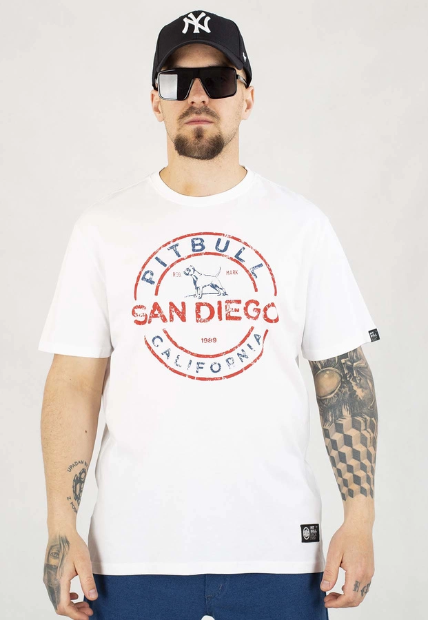 T-shirt Pit Bull San Diego INS. 170 white
