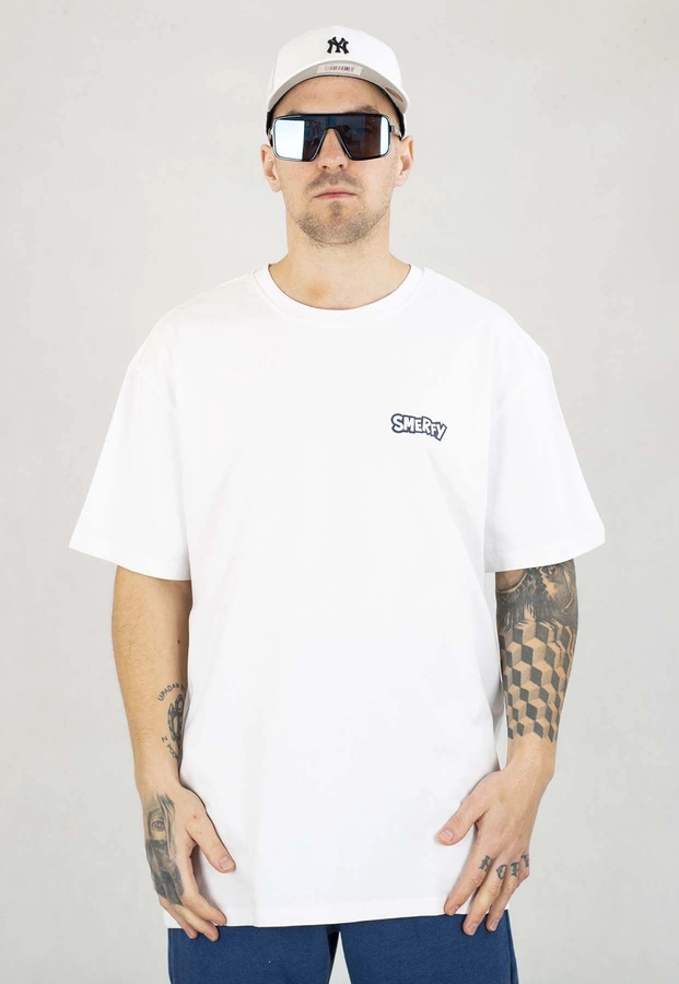 T-shirt Smerfy Baggy Klakier Back biały