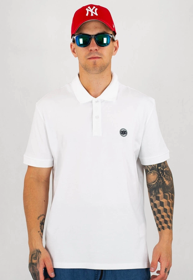 T-shirt Polo Pit Bull Circle Logo biały