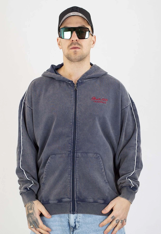 Bluza Prosto Z kapturem ZIP Team washed navy
