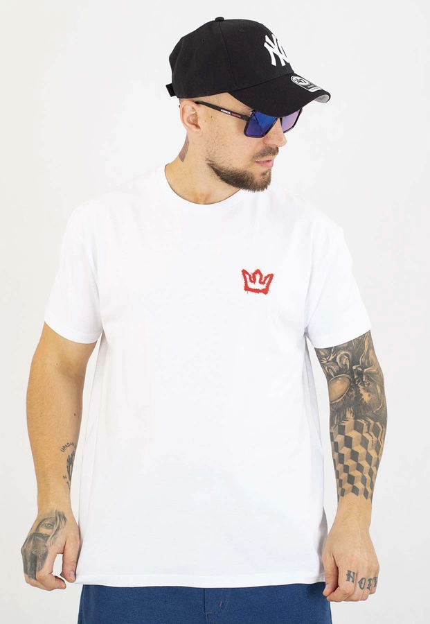 T-shirt Jigga Wear Color Spray biały i czarny