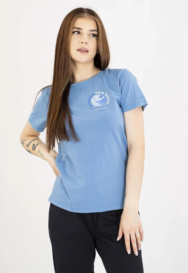 T-Shirt Pit Bull Planet Surf 190 washed blue