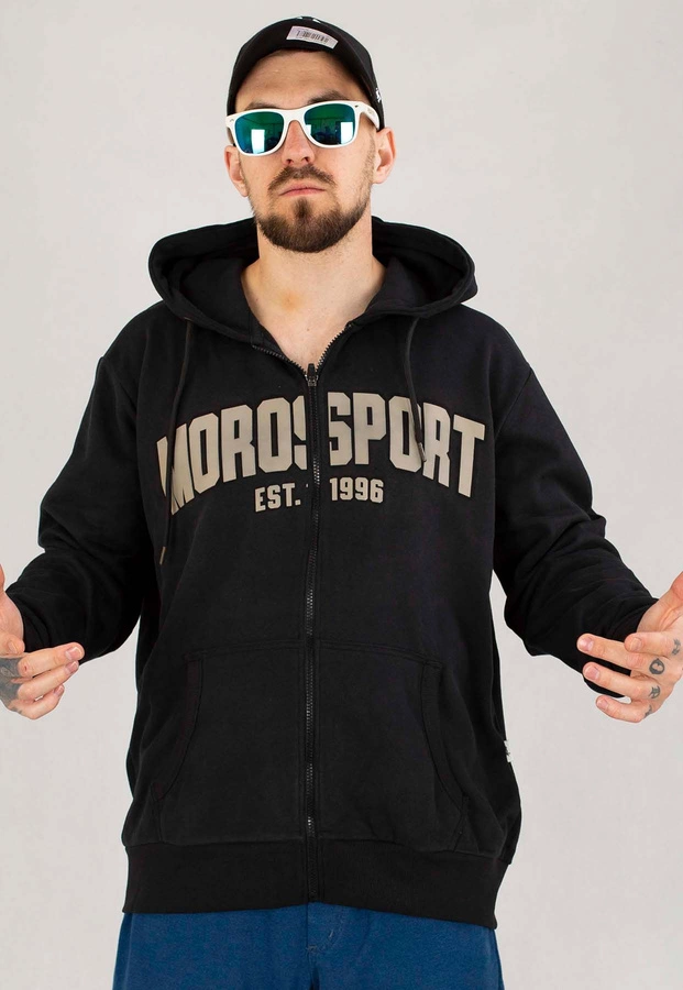 Bluza Moro Sport Z Kapturem Zip Big College czarna