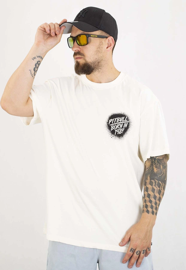 T-shirt Pit Bull Loose Fit Graffiti 210 off white