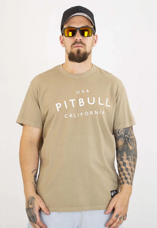 T-shirt Pit Bull Slim 190 USA Cal ultra light sand 