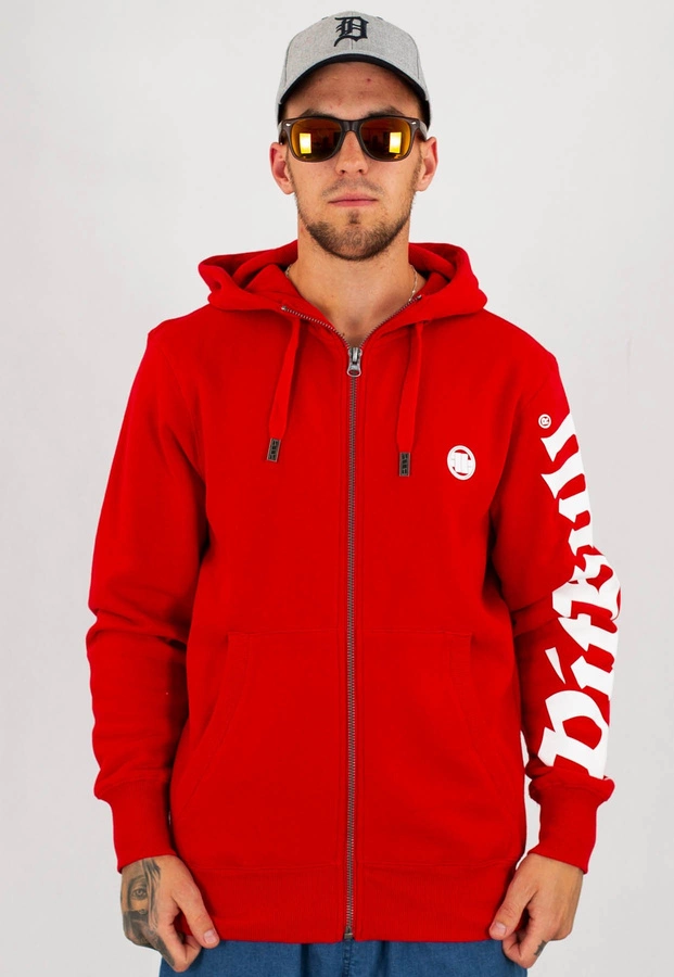 Bluza Pit Bull Zip Sleeve Old Logo czerwona