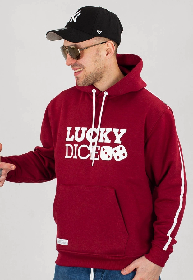 Bluza Lucky Dice Classic PJP bordowa