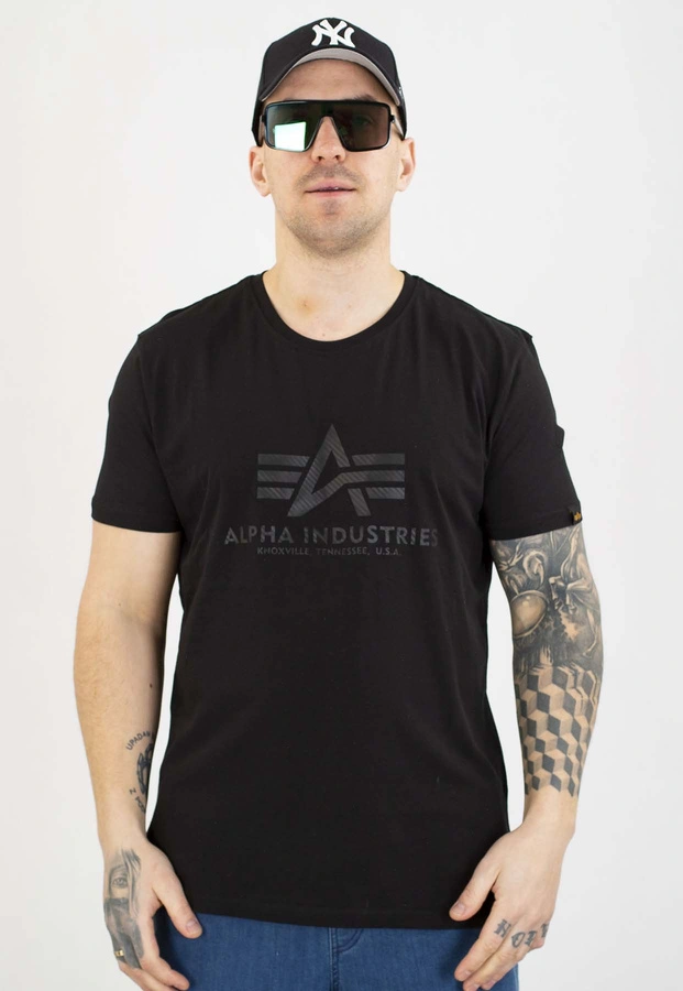 T-shirt Alpha Industries Basic Carbon 100501CB czarno czarny