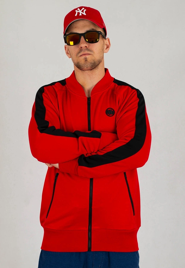 Bluza Pit Bull Oldschool ZIP Raglan czerwona