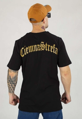 T-shirt Ciemna Strefa Gotyk czarno złoty