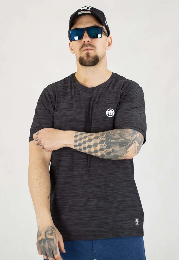 T-shirt Pit Bull Casual Sport Small Logo black melange 