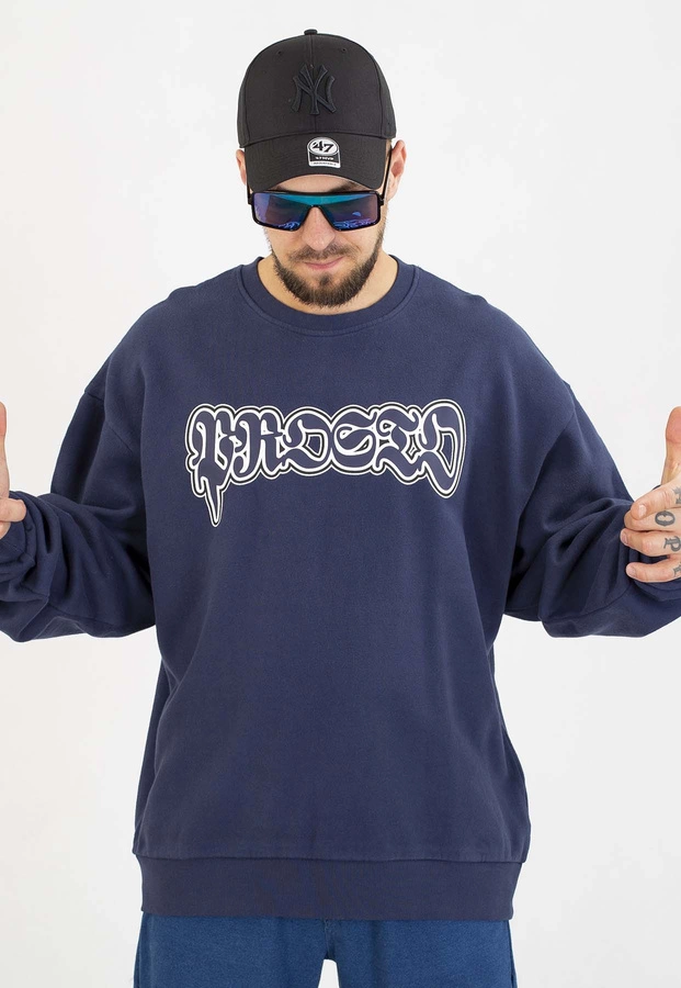Bluza Prosto Bez Kaptura Graffiti sprana granatowa