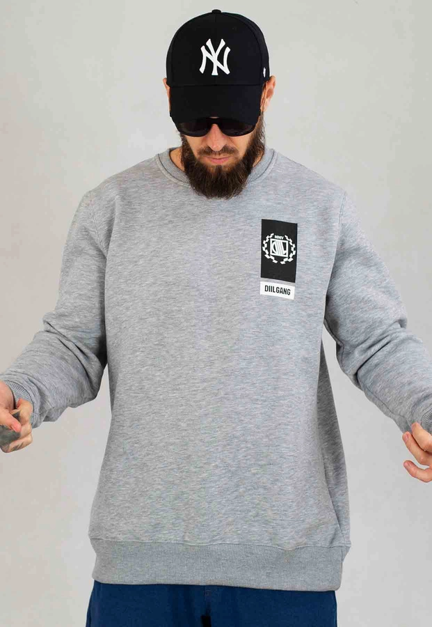Bluza Diil Bez Kaptura Block szara