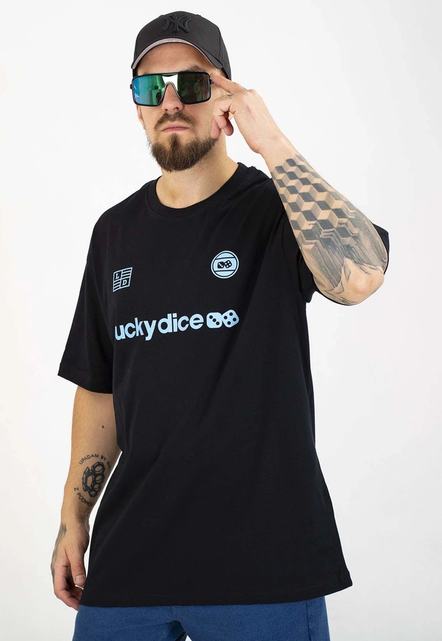 T-shirt Lucky Dice Baggy Lucky Dice Represent czarno niebieski