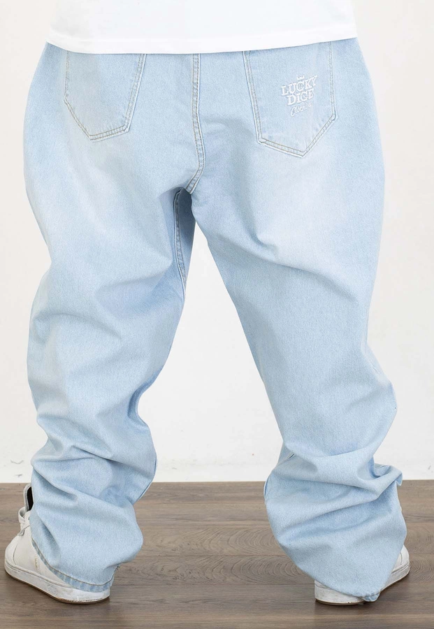 Spodnie Lucky Dice Baggy LD Clothing light blue jeans