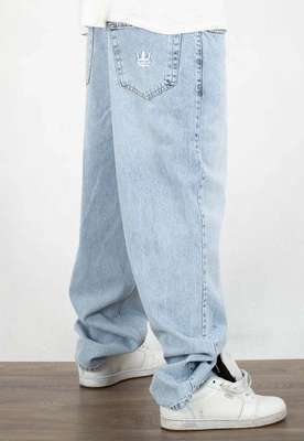 Spodnie Jigga Wear Baggy Jeans Crown jasno niebieskie