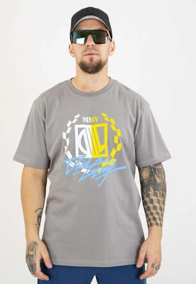 T-shirt Diil Laur Gang szaro żółty