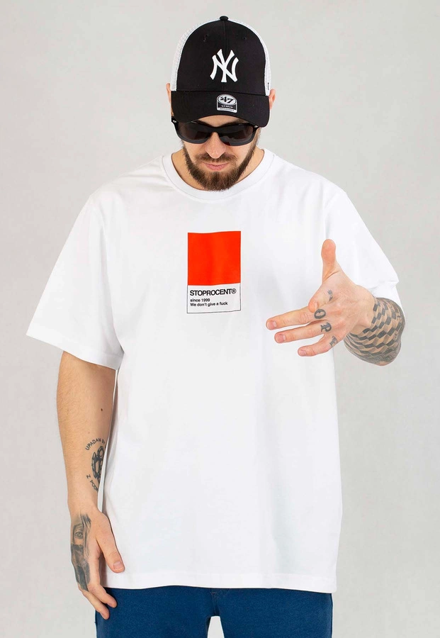 T-shirt Stoprocent Redbox biały