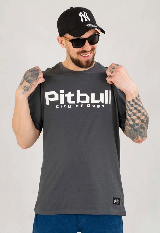 T-shirt Pit Bull City Of Dogs grafitowy