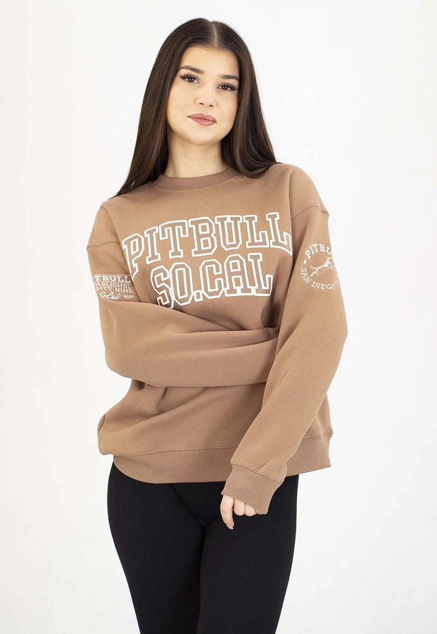 Bluza Pit Bull Bez Kaptura Oversize Fiora chocolate mousse
