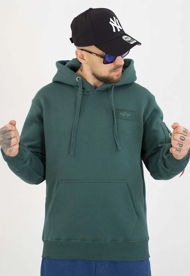 Bluza Alpha Industries Z Kapturem Back Print 178318 zielona