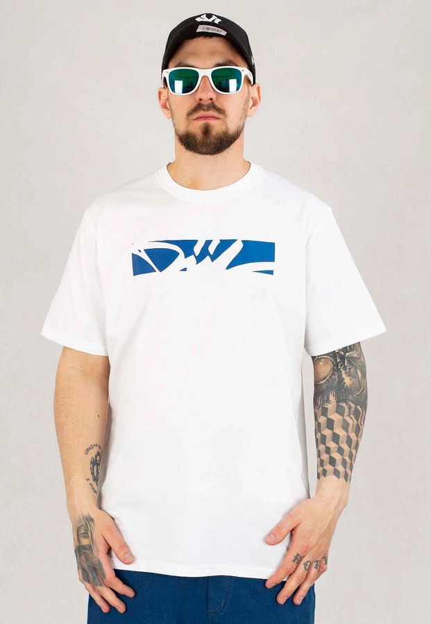 T-shirt Diil Frame biało niebieski