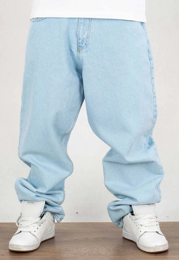 Spodnie Jigga Wear Crown Baggy Jeans light blue