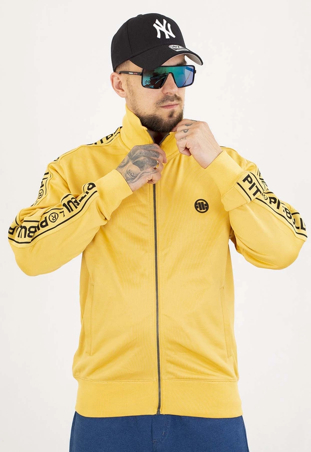 Bluza Pit Bull Bez Kaptura Zip Tape Logo pale yellow