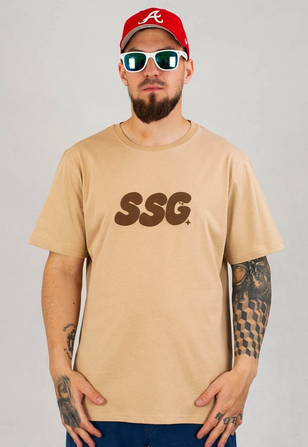 T-Shirt SSG Puff beżowy