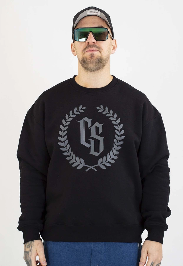 Bluza Ciemna Strefa Bez Kaptura Oversize CS Laur czarno szara