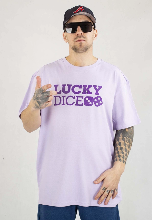 T-shirt Lucky Dice Baggy LD Classic jasno fioletowy