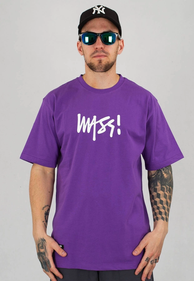 T-shirt Mass Signature Medium Logo fioletowy