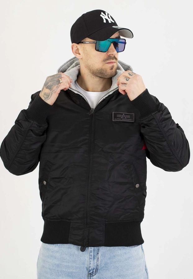 Kurtka Alpha Industries Zimowa MA-1D-Tec 183110 czarno szara